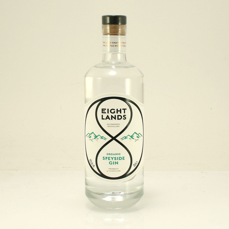 Eight Lands Organic Speyside Gin from The Glenrinnes Distillery 46% 70cl