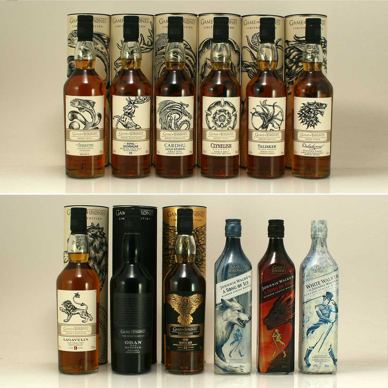 Game of Thrones Special Edition Collection includes all 12 x bottles 70cl