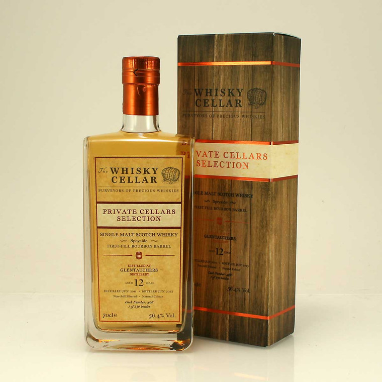 Glentauchers 12 y/o First Fill Bourbon Barrel from The Whisky Cellar Private Cellars Selection 56.4% 70 cl