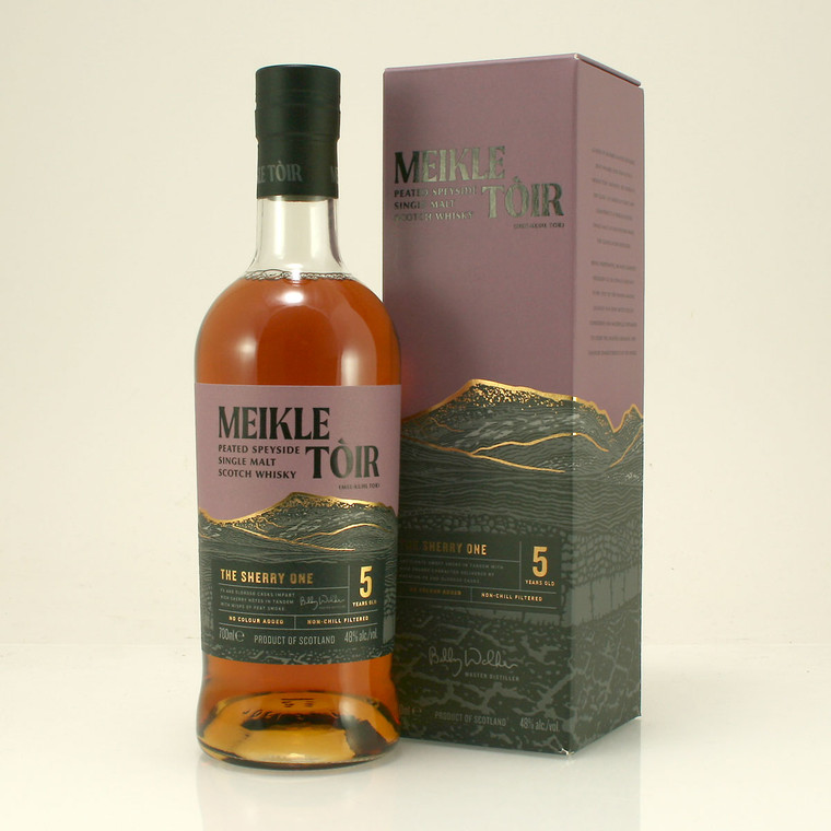 Meikle Toir The Sherry One 5 year old Peated Speyside Single Malt Scotch Whisky from Glenallachie 48% 70cl