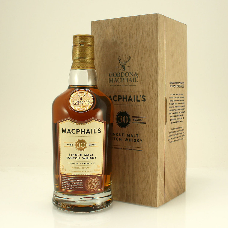 MacPhail's 30 year old Sherry Finish Speyside Single Malt Scotch Whisky from the MacPhail Range by Gordon & MacPhail 46% 70cl