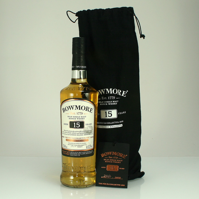 Bowmore 15 y/o Feis Ile Collection Distillery Exclusive number 2147. 51.7% 70cl