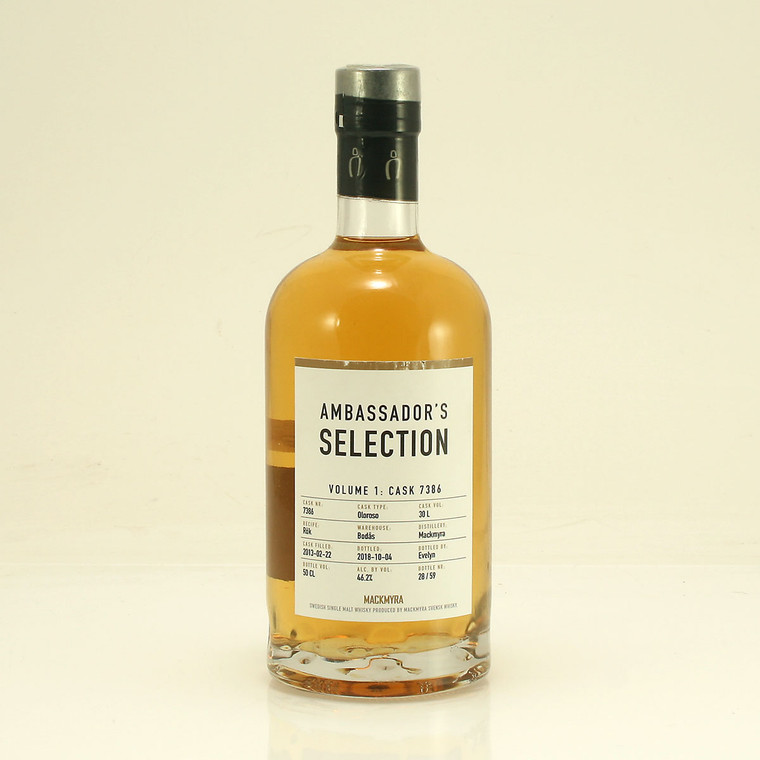 Ambassador's Single Cask Selection from the Mackmyra Distillery Swedish 18 year old Single Malt Whisky 46.2% 50cl