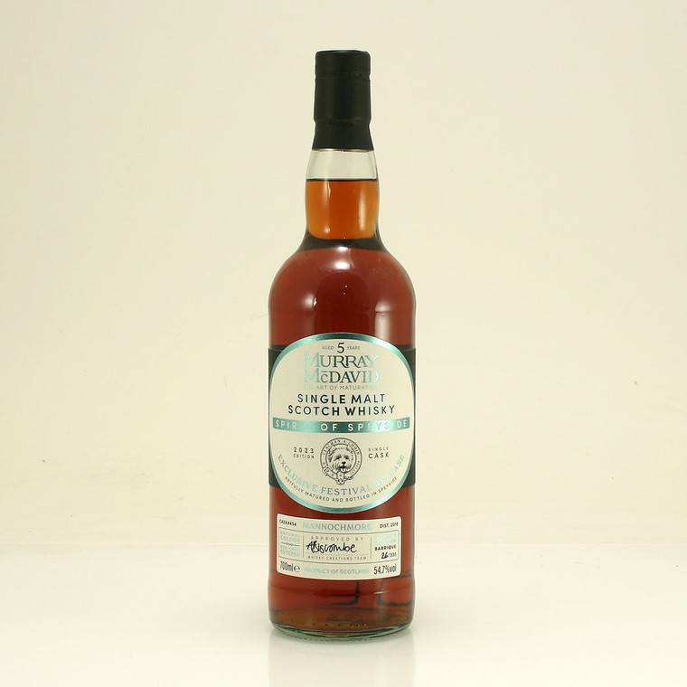 Mannochmore 5 year old Single Cask 'Spirit of Speyside Exclusive Festival Edition 2023 ' from Murray McDavid 'The Art of Maturation' Speyside Single Malt Scotch Whisky 54.7% 70 cl