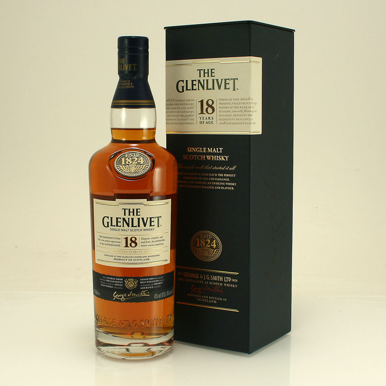 The Glenlivet 18 year old Older Bottling Speyside Single Malt Scotch Whisky 40% 70cl