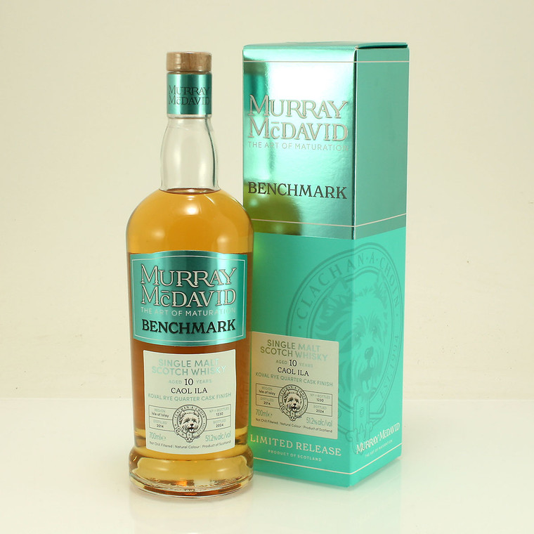 Caol Ila Distillery 10 year old Koval Rye Quarter Cask Finish, Limited Release, Islay Single Malt Scotch Whisky from Murray McDavid Benchmark 51.2% 70cl