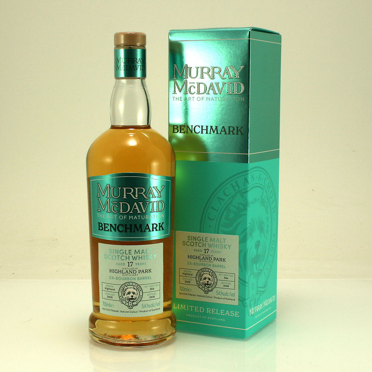 Highland Park Distillery 17 year old Ex-Bourbon Barrel, Limited Release, Highland Single Malt Scotch Whisky from Murray McDavid Benchmark 54.1% 70cl