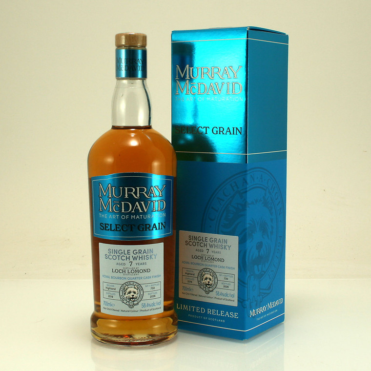 Loch Lomond Distillery 7 year old Koval Bourbon Quarter Cask, Limited Release, Highland Single Grain Scotch Whisky from Murray McDavid Select Grain 58.4% 70cl