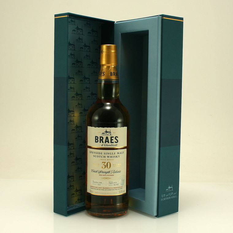 Braes Of Glenlivet Distillery 30 year old Cask Strength Release American oak Speyside Single Malt Scotch Whisky 53% 70cl