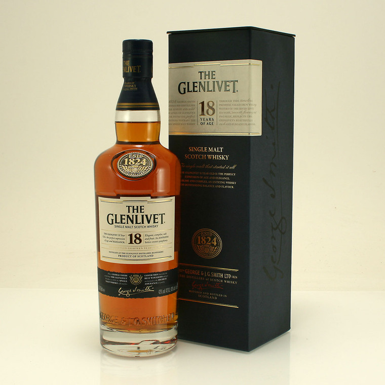 The Glenlivet 18 year Older Bottling Speyside Single Malt Scotch Whisky 43% 70cl