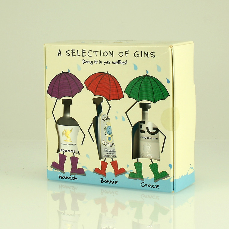 A SELECTION OF GIN Gift Pack 3x5cl