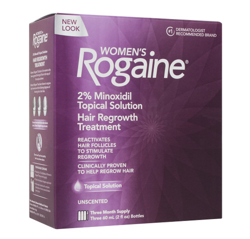 Rogaine  for Women Extra Strength Hair Loss and regrow Treatment Solution  (3x 60ml) Supply Sealed Box