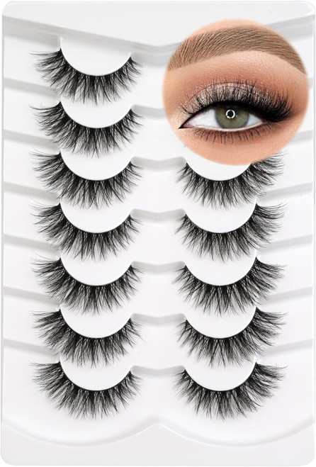 False EyeLashes 15mm 3D Clear Band Lashes Soft Faux Mink Lashes Reusable 7 Pairs (No.212) False EyeLashes 15mm 3D Clear Band Lashes Soft Faux Mink Lashes Reusable 7 Pairs (No.212)