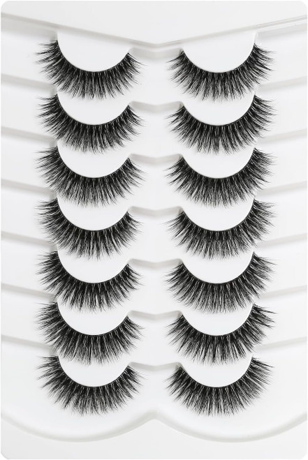 False EyeLashes 15mm 3D Clear Band Lashes Soft Faux Mink Lashes Reusable 7 Pairs (No.207) False EyeLashes 15mm 3D Clear Band Lashes Soft Faux Mink Lashes Reusable 7 Pairs (No.207)
