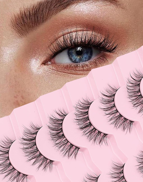 Doll Eye Natural Look False Eyelashes Natural Flared Lashes False Fake Soft Fluffy Round Eye Lash 7 Pairs - D-K38 doll eye (12-15mm) Doll Eye Natural Look False Eyelashes Natural Flared Lashes False Fake Soft Fluffy Round Eye Lash 7 Pairs - D-K38 doll eye (12-15mm)
