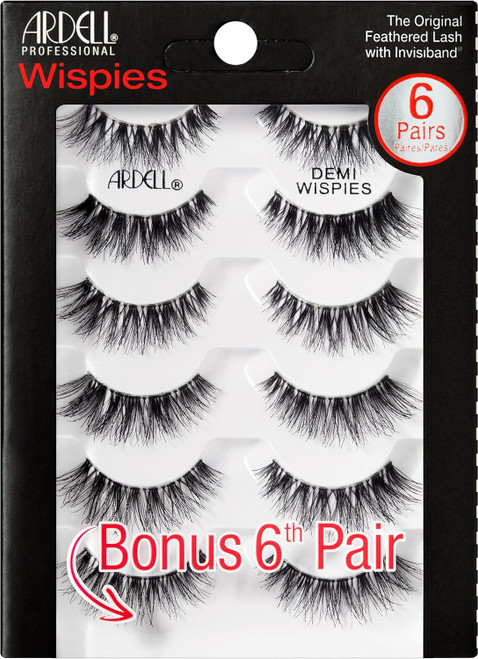 Multipack False Eyelashes Demi Wispies | Natural-Looking Wispy Effect Medium Volume & Length False eyelashes 6-Pair Multipack False Eyelashes Demi Wispies | Natural-Looking Wispy Effect Medium Volume & Length False eyelashes 6-Pair