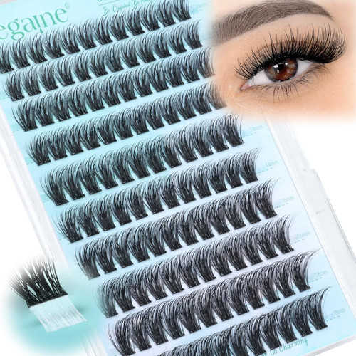 Self Adhesive Eyelashes Natural Self Adhesive Lash Clusters Wispy Pre Glued Lashes Natural Look Cluster Eyelash Extensions -10-18MM 120Pcs Self Adhesive Eyelashes Natural Self Adhesive Lash Clusters Wispy Pre Glued Lashes Natural Look Cluster Eyelash Extensions -10-18MM 120Pcs