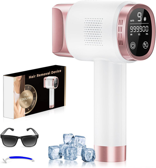 Facial Armpits Leg Body Laser Hair Removal Device with Painless Ice-Cooling System for Women and Men Facial Armpits Leg Body Laser Hair Removal Device with Painless Ice-Cooling System for Women and Men