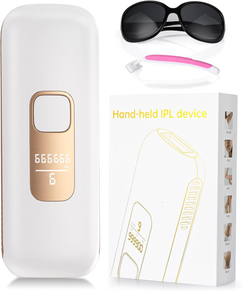 IPL Laser Hair Removal Device with Painless Ice Cooling Function, 999,000 Flashes at Home for Women and Men Bikini Line, Armpit, Facial, Body IPL Laser Hair Removal Device with Painless Ice Cooling Function, 999,000 Flashes at Home for Women and Men Bikini Line, Armpit, Facial, Body