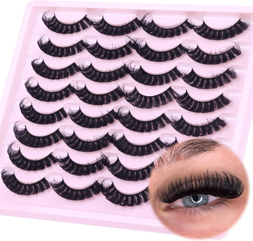 Russian Natural Look False Eyelashes Fluffy D Curl Strip Eyelashes - 16 Pairs Russian Natural Look False Eyelashes Fluffy D Curl Strip Eyelashes - 16 Pairs
