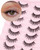 Natural Lashes Wispy Eyelashes Natural Look False Eye Lash Flared CuteEyelash Soft Fluffy Manga 7 Pairs - D-K08(12-14mm) Natural Lashes Wispy Eyelashes Natural Look False Eye Lash Flared CuteEyelash Soft Fluffy Manga 7 Pairs - D-K08(12-14mm)