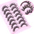 Long  C Curl Wispy False Eyelashes - Natural Fairy Cat Eye Lashes Pack - 7 Pairs Long  C Curl Wispy False Eyelashes - Natural Fairy Cat Eye Lashes Pack - 7 Pairs