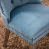 Modern;  High-end Tufted Solid Wood Contemporary Velvet Upholstered Dining Chair with Wood Legs Nailhead Trim 2-Pcs Set