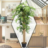 5 Ft Artificial Plant Bamboo Silk Tree Green Indoor-Outdoor Home Decorative Planter