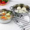  Stainless Steel Stack And Steam Pot Set With Lid 2 Tier Steamer Pot Steaming Cookware For Kitcken Cooking