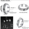 6 Pcs Stainless Spinner Rings for Women Mens Band Fidget Rings for Anxiety Stress Relieving Moon Star Flower Chain Link Spinner Anxiety Ring Set Size6