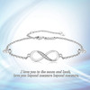 925 Sterling Silver Infinity Anklet for Women Girls Anklet with Infinity Symbol Zirconia Endless Love Charm Anklet Bracelet Adjustable Jewelry Gift