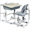 Kids Desk and Chair Set with Large Storage Space