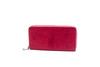Red Classic Zip Around Cowhide Wallet
