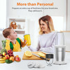 KOIOS PRO 850W Bullet Personal Blender 11 Pieces Set Blender for Kitchen Baby Food 2x17 Oz + 10 Oz Large & Small To-Go Cups;  2 Spout Drinking Lids;  Portable Travel Mixer