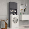 Washing Machine Cabinet Gray 25.2"x10"x74.8" Chipboard