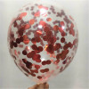 Transparent confetti balloon 12 inch colorful aluminum foil sequin balloon children's day birthday d