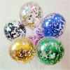Transparent confetti balloon 12 inch colorful aluminum foil sequin balloon children's day birthday d