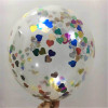 Transparent confetti balloon 12 inch colorful aluminum foil sequin balloon children's day birthday d