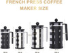 Medium French Press Coffee Maker 21oz/12 oz, Small Stainless Steel French Press 600 ml/350 ml, 100% BPA Free French Press Glass with Spoon and Brush