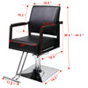 Barber Chair Hydraulic Salon Chair for Hair Cutting, Styling Facial Waxing and Tattoo, Black XH