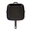 Elegant Hosehold Kitchen Square Enamel Cast Iron Grill Pan 