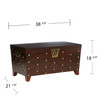 Nailhead Cocktail Table Trunk - Espresso