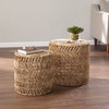 Davari Water Hyacinth Nesting Tables – 2pc Set