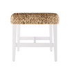 Standerson White Woven Coffee Table Bench