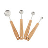Amazon Spot Color 8-piece Measuring Cup and Scoop Set Stainless Steel Measuring Cup Set with Beech Wood Handle