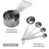 Baking measuring spoon measuring cup set; 8-piece set; graduated measuring spoon set; 4-piece set; stainless steel wire handle measuring cup; 4-piece set