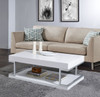 Aspers Coffee Table; White High Gloss & Chrome YJ