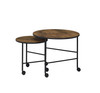 Oblis 2Pc Pk Nesting Tables; Vintage Oak YJ