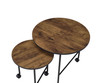 Oblis 2Pc Pk Nesting Tables; Vintage Oak YJ