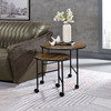 Oblis 2Pc Pk Nesting Tables; Vintage Oak YJ